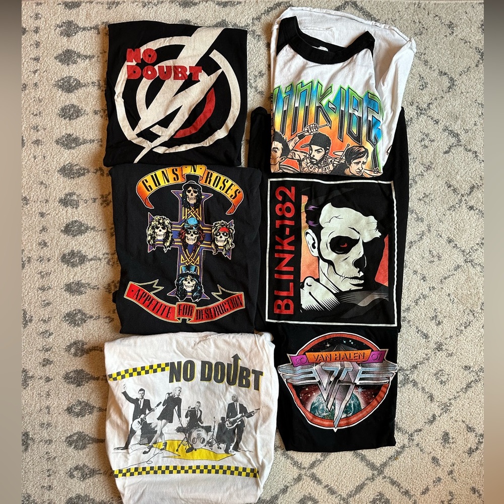 No Doubt | Blink-182 | Van Halen | Guns N Roses tour tee collection